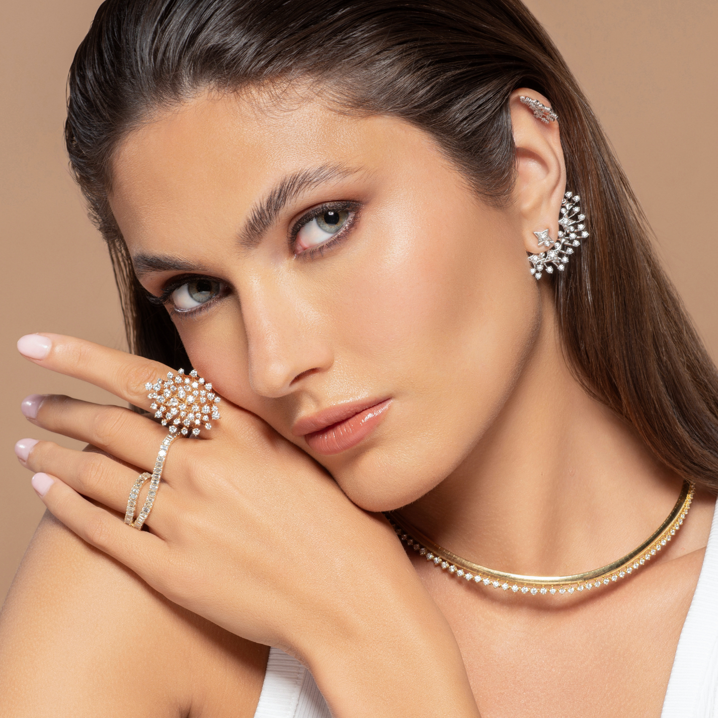 18K Yellow Gold Diamond Necklace