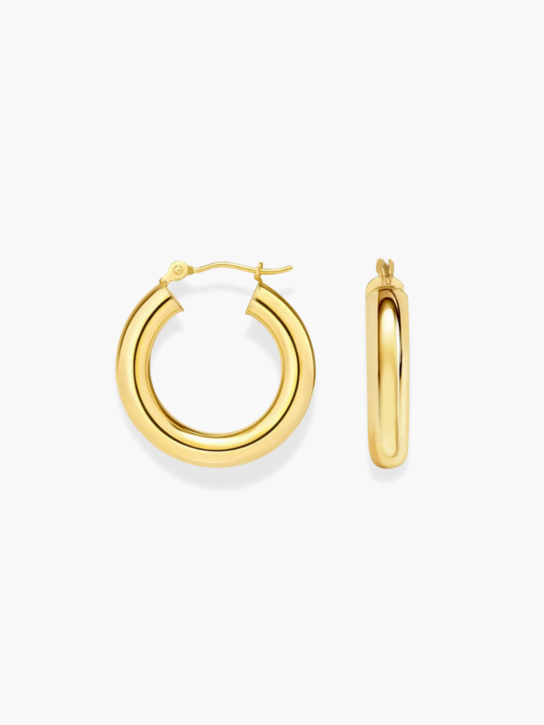 18k yellow gold hoops
