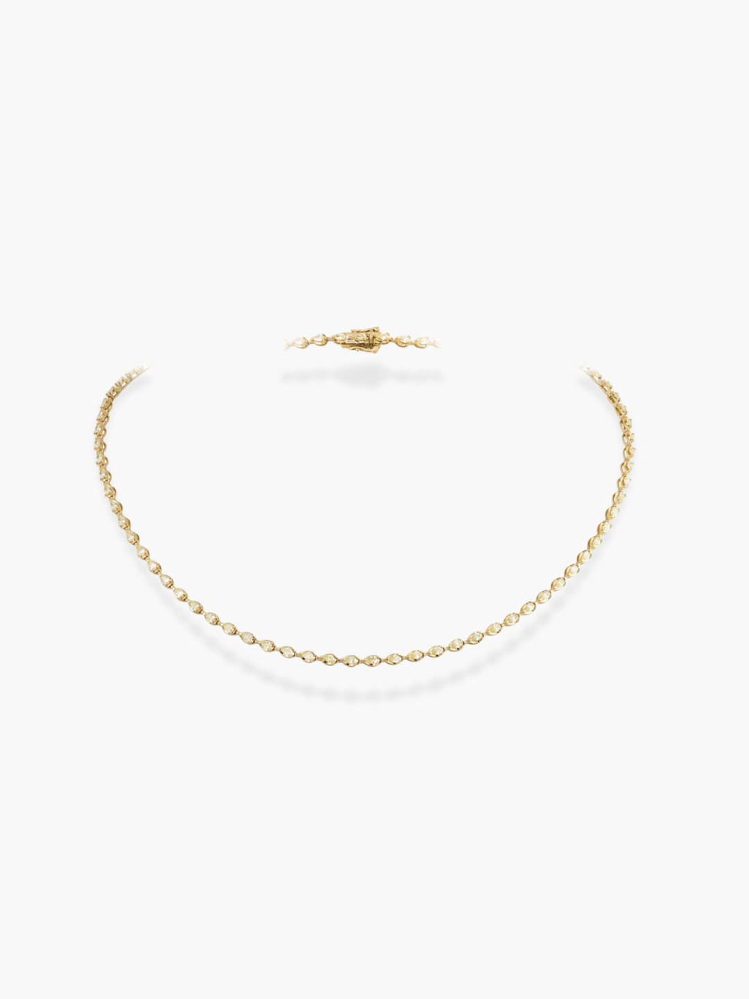 18k Yellow Gold Fancy Yellow Diamond Necklace