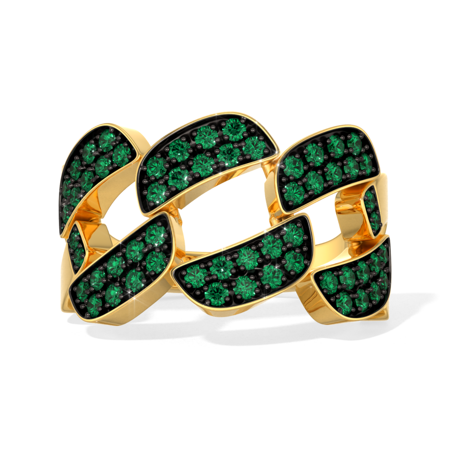 18K Yellow Gold Emerald Ring