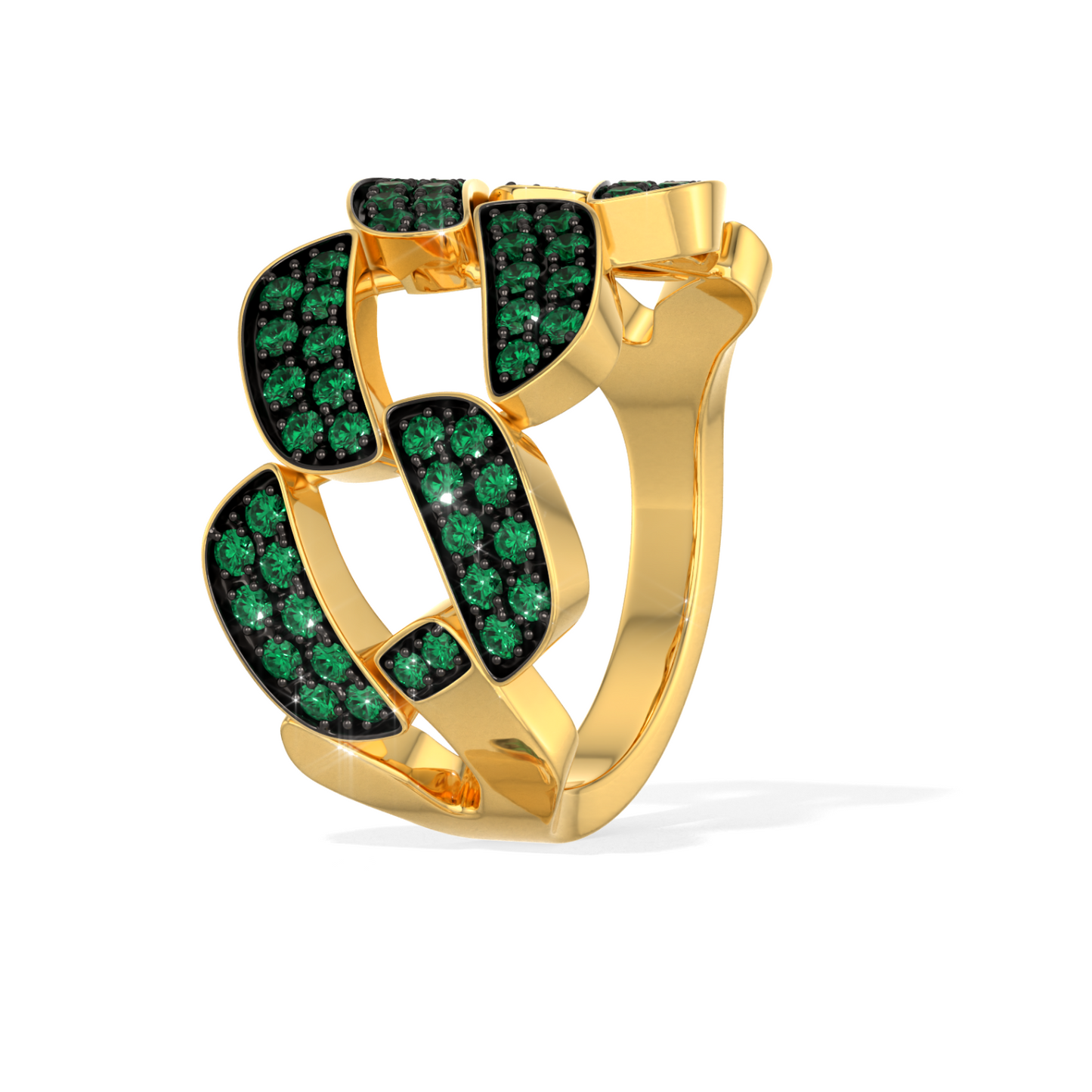 18K Yellow Gold Emerald Ring