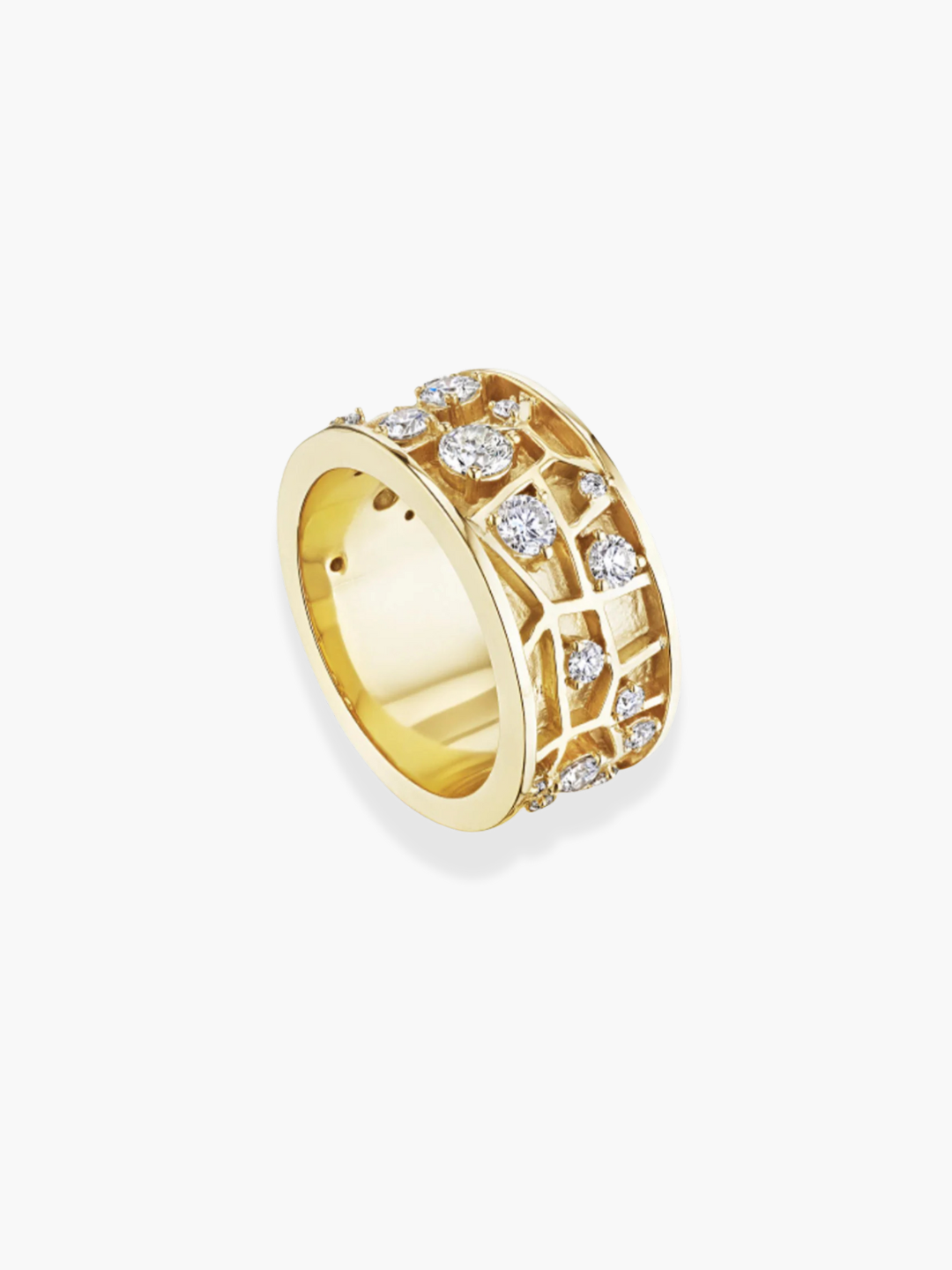 18k Hueb Yellow Gold Diamond Ring