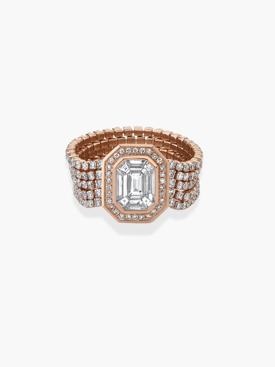 18k rose gold diamond ring