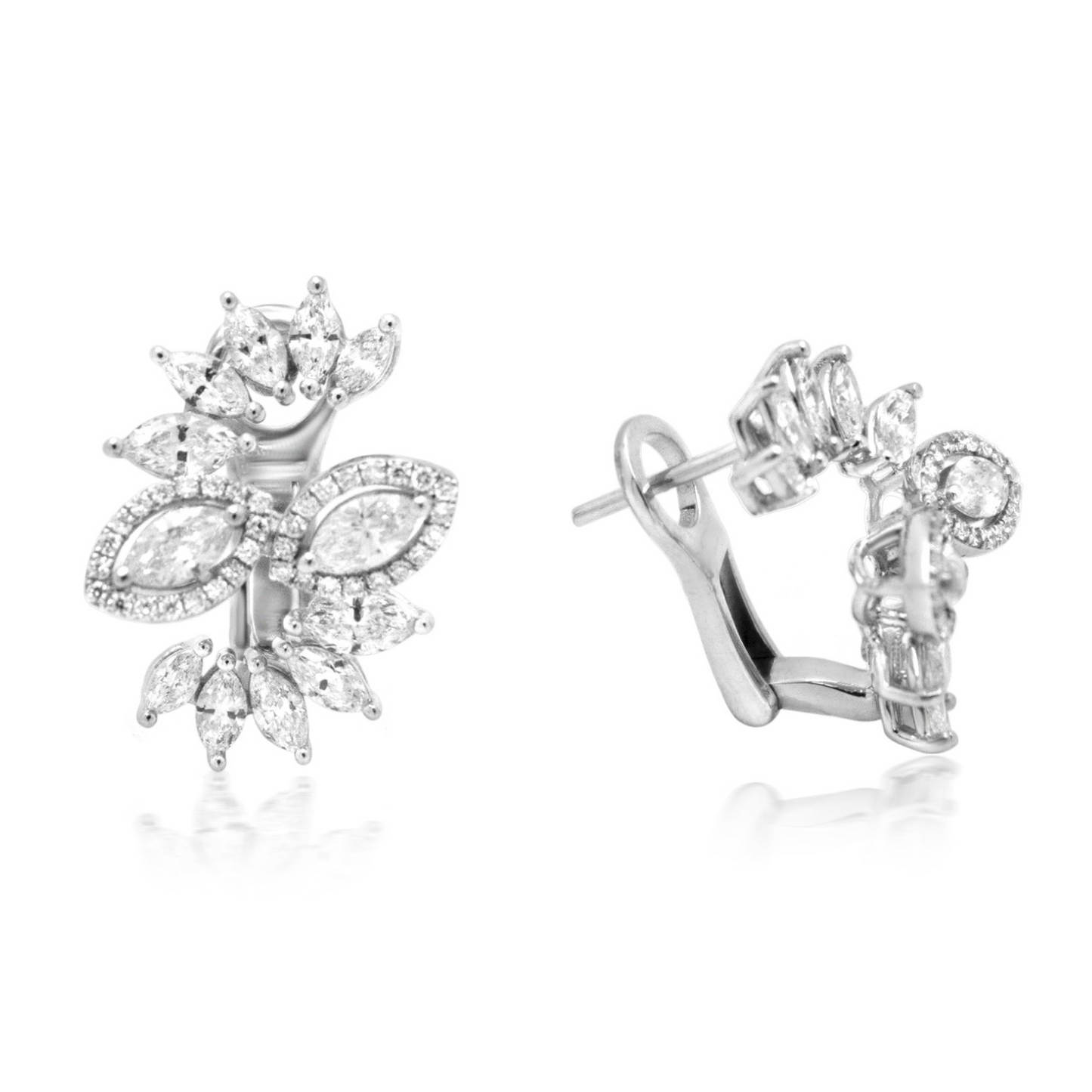 18k White Gold Diamond Earrings