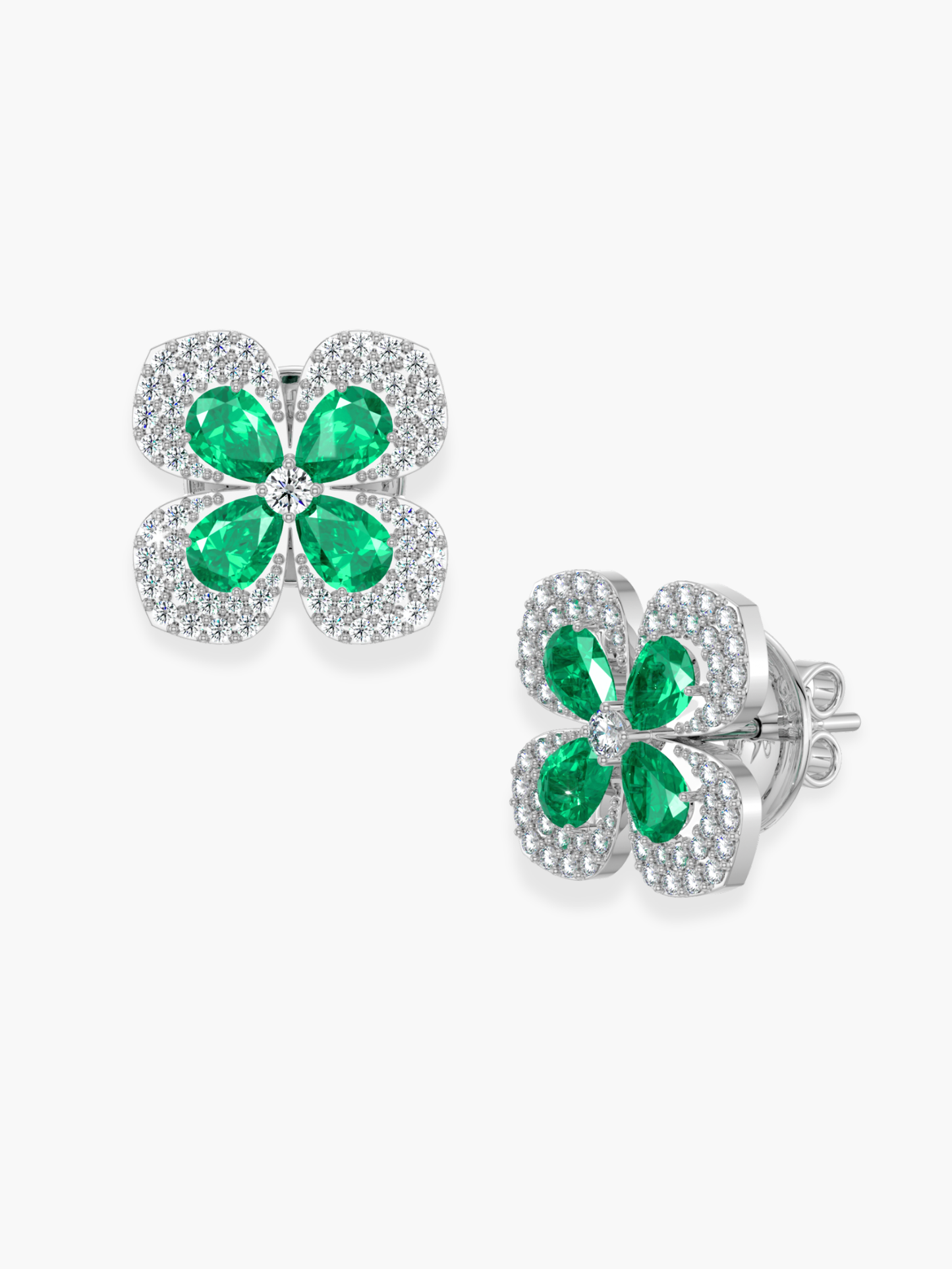 Florea Emerald Large Earrings