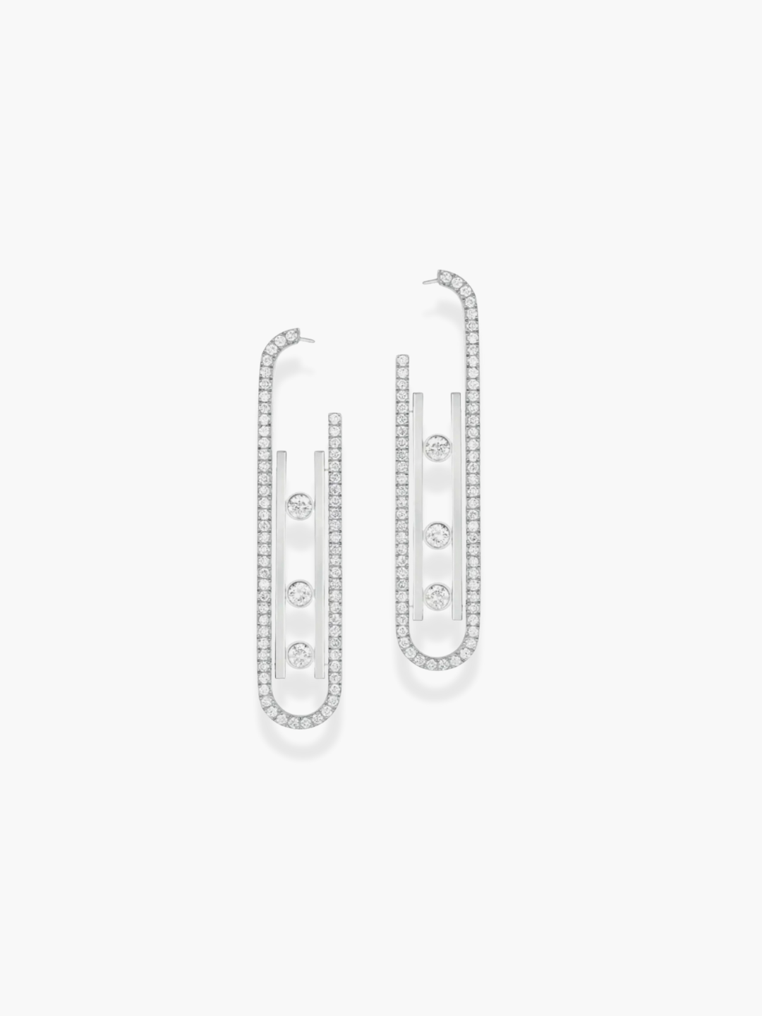 18K White Gold Diamond Earrings