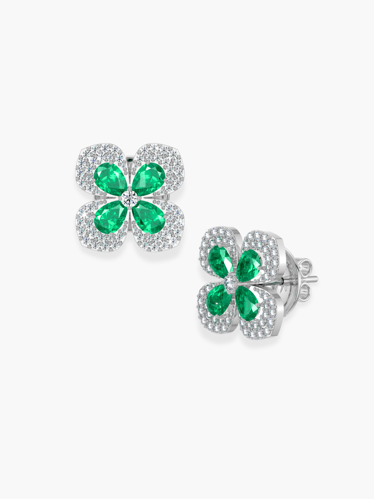 Florea Emerald Small Earrings