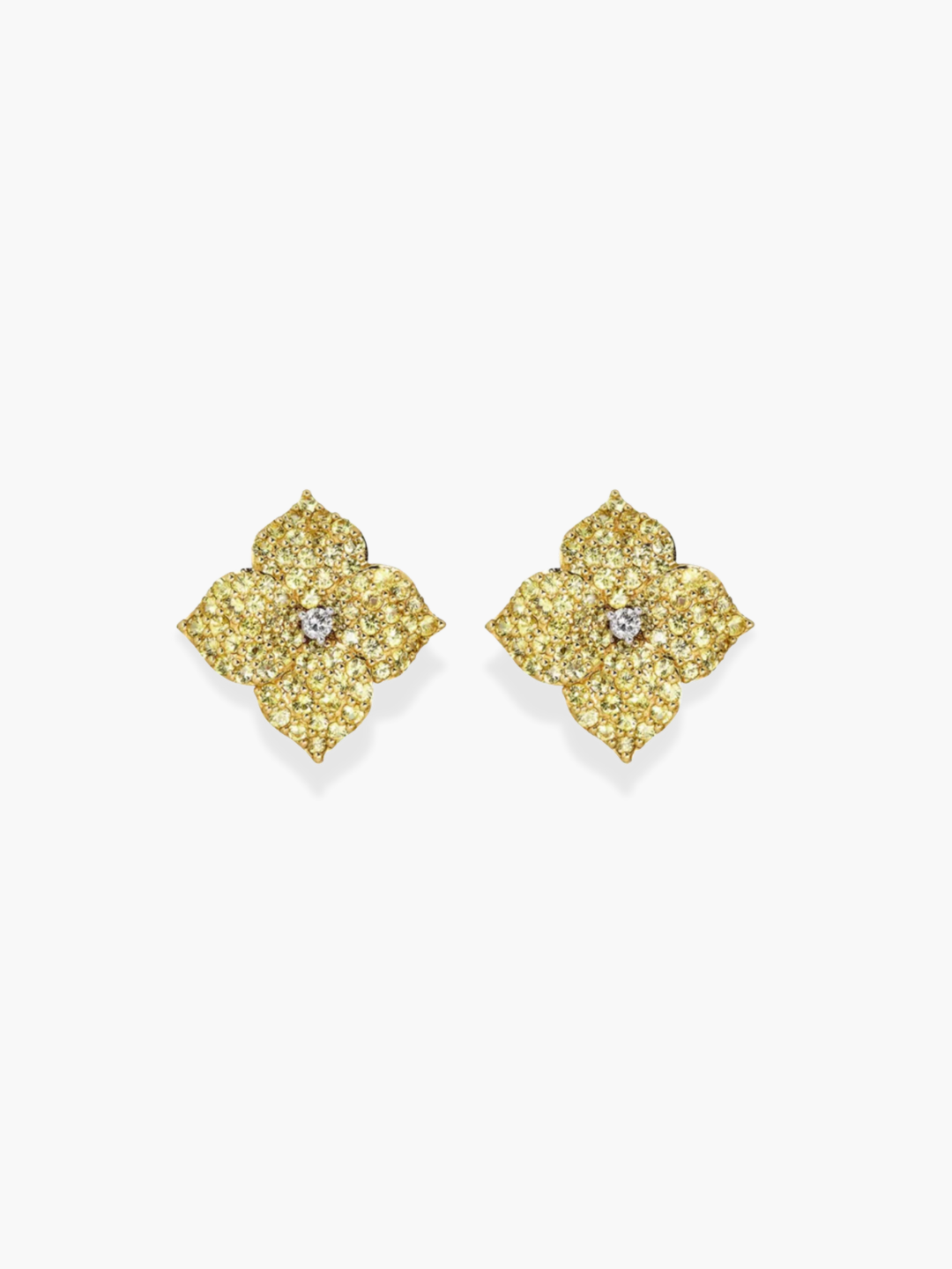 18K Rose Gold Piranesi Yellow Sapphire Earrings
