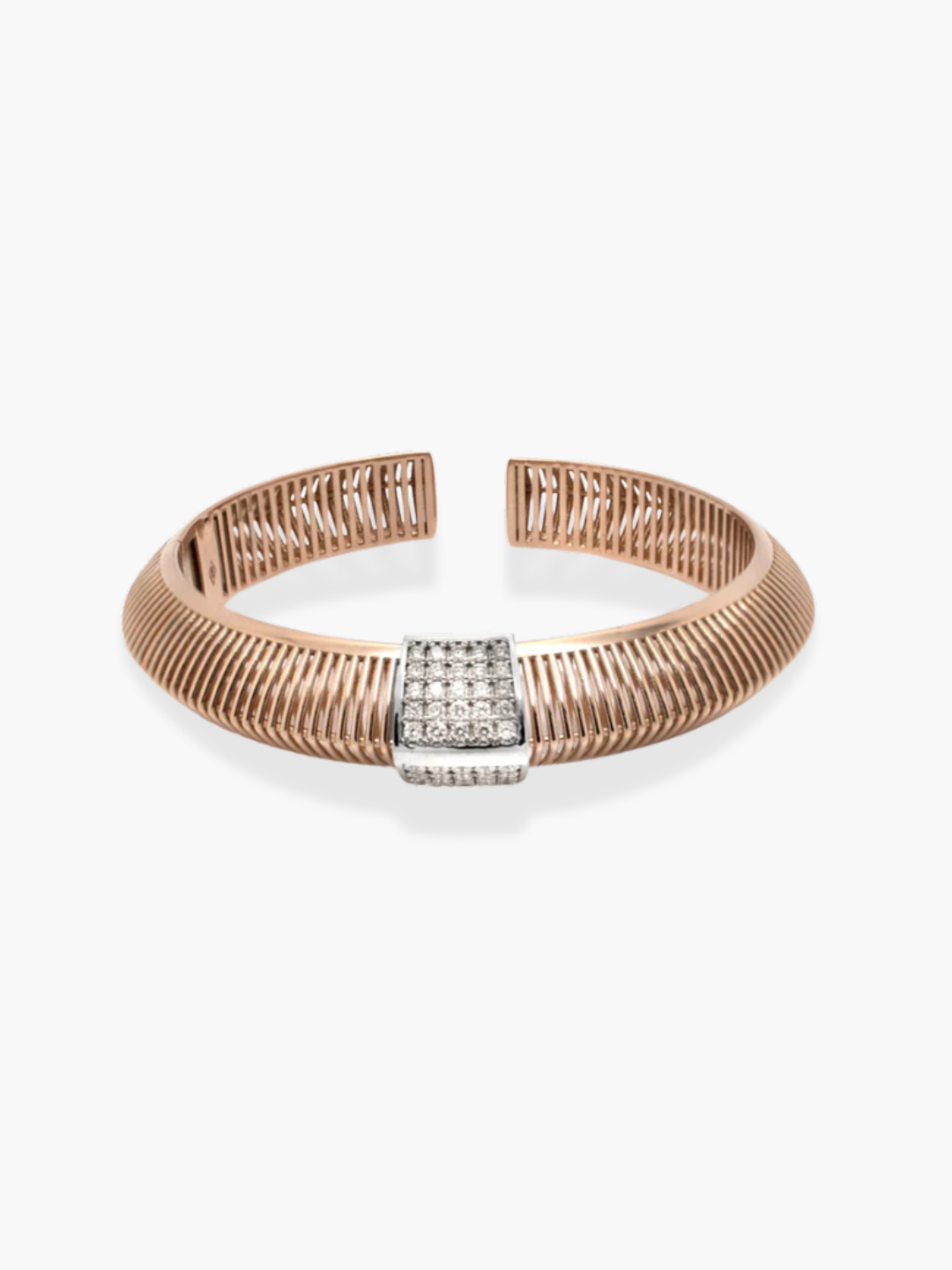 18K Rose Gold Diamond Bangle