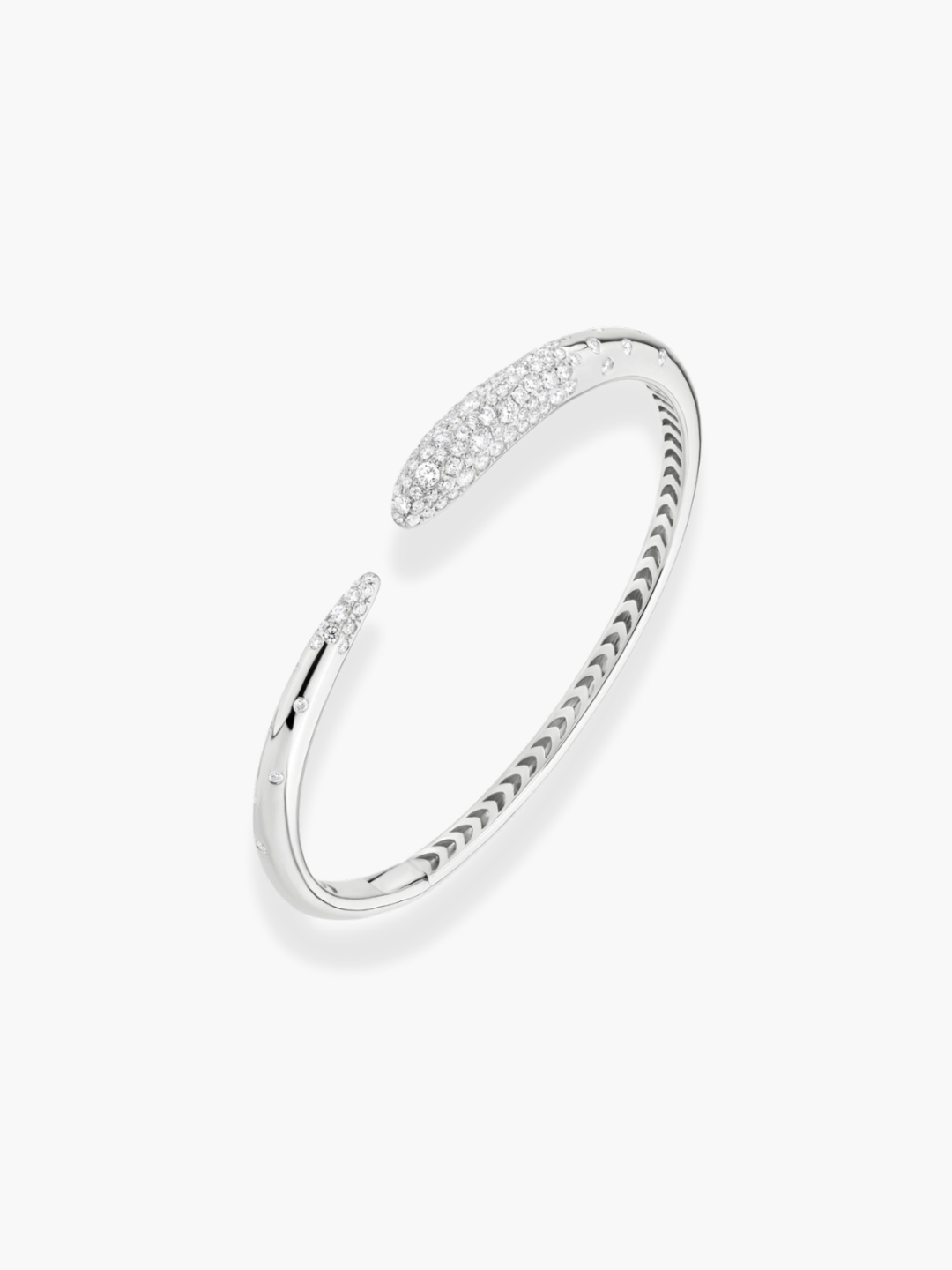 18K White Gold Diamond Bangle