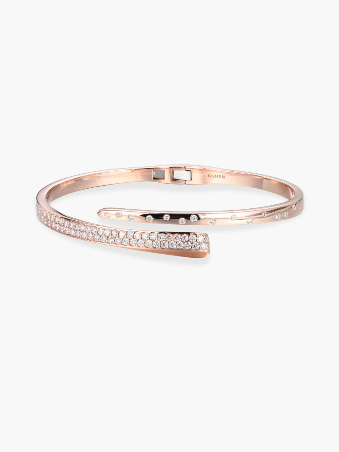 18k Rose Gold Diamond Bangle
