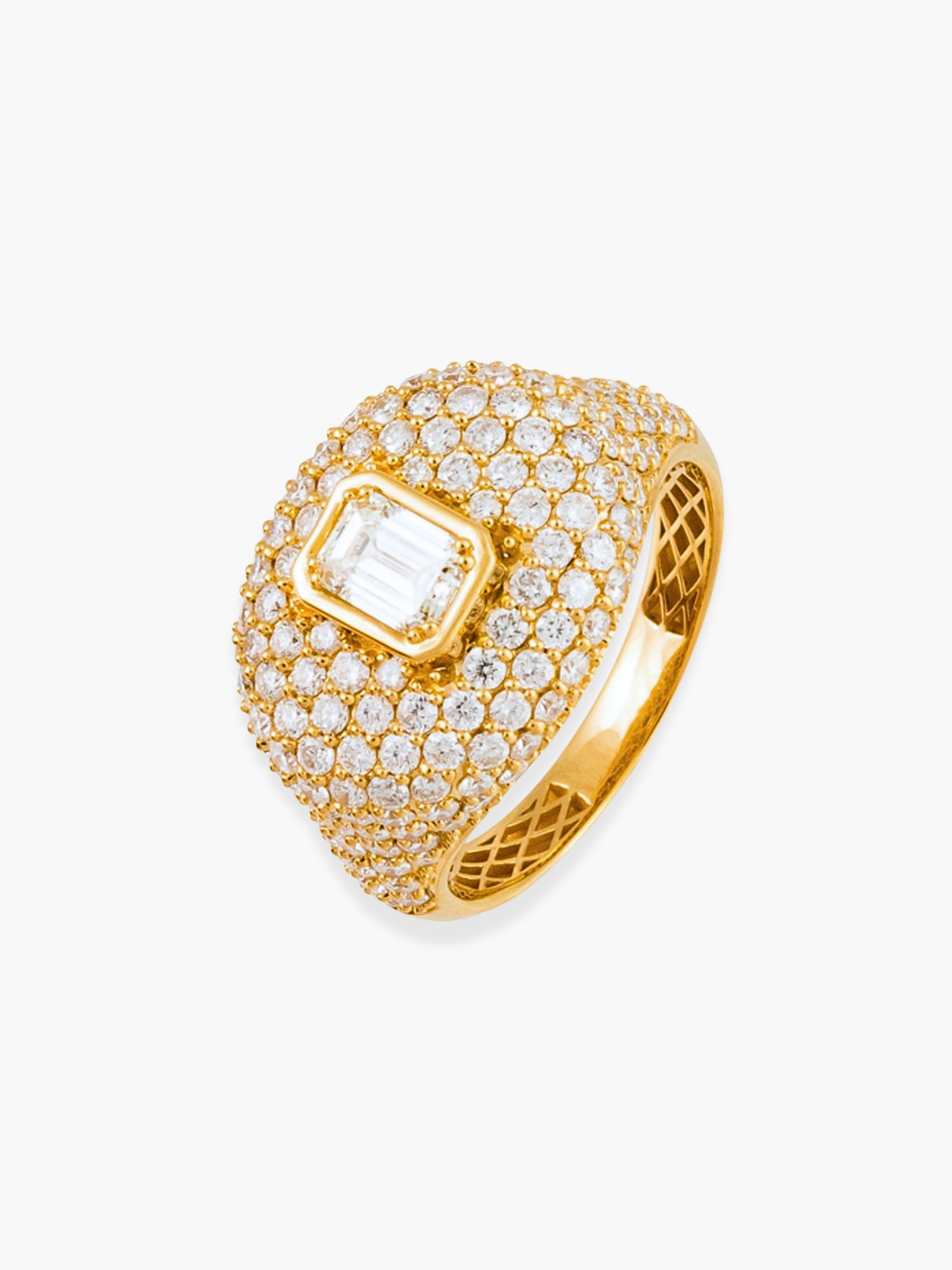 18k Yellow Gold and Diamond Ring