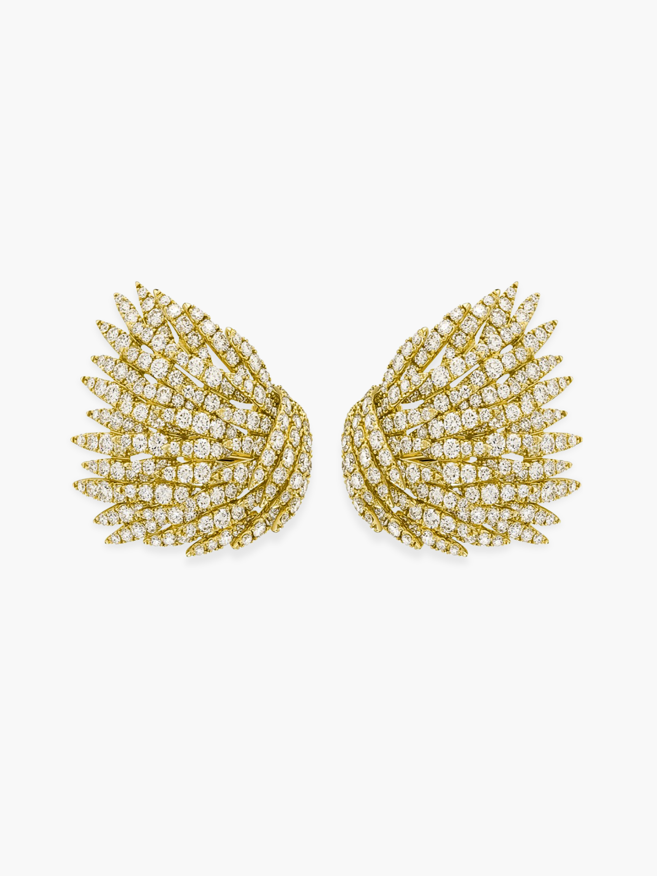18k Yellow Gold and Diamonds Hueb Earrings