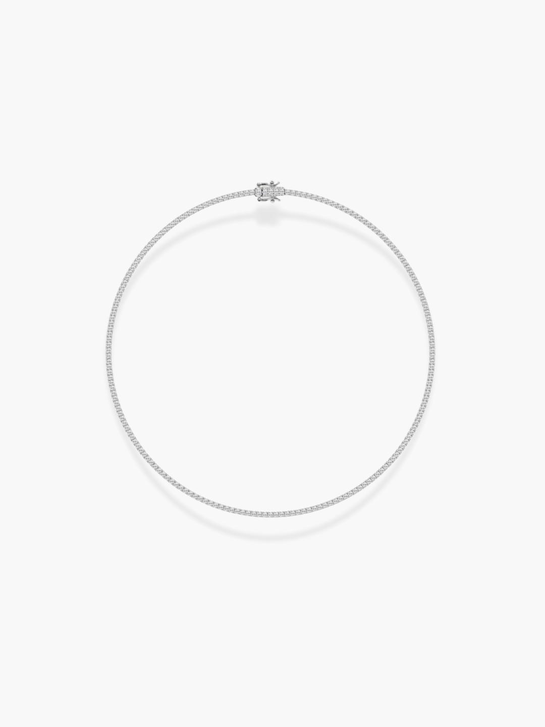 18k tennis necklace 3.5 carats 15 plus two