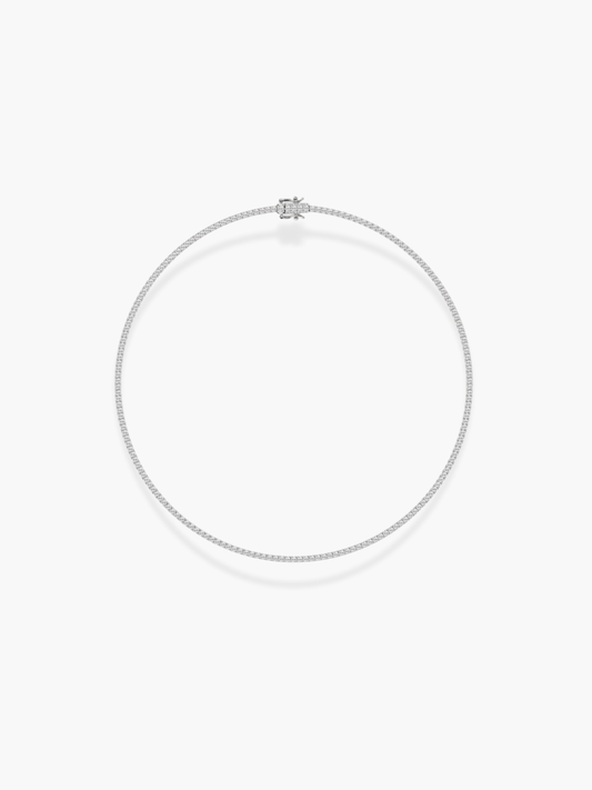 18k tennis necklace 3.5 carats 15 plus two