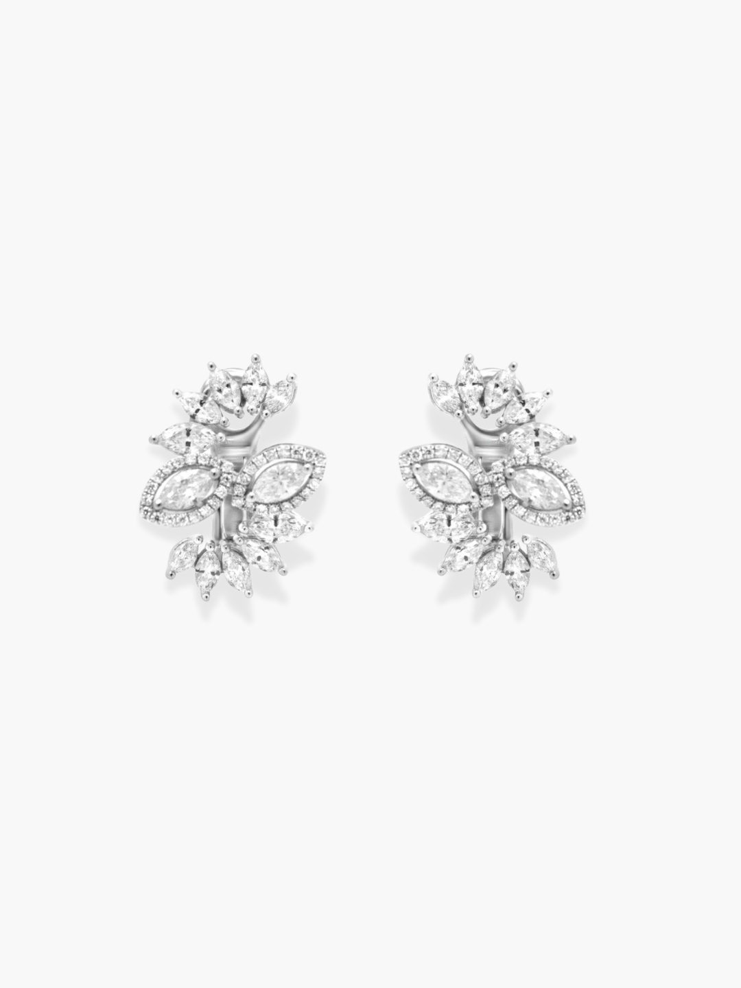 18k White Gold Diamond Earrings