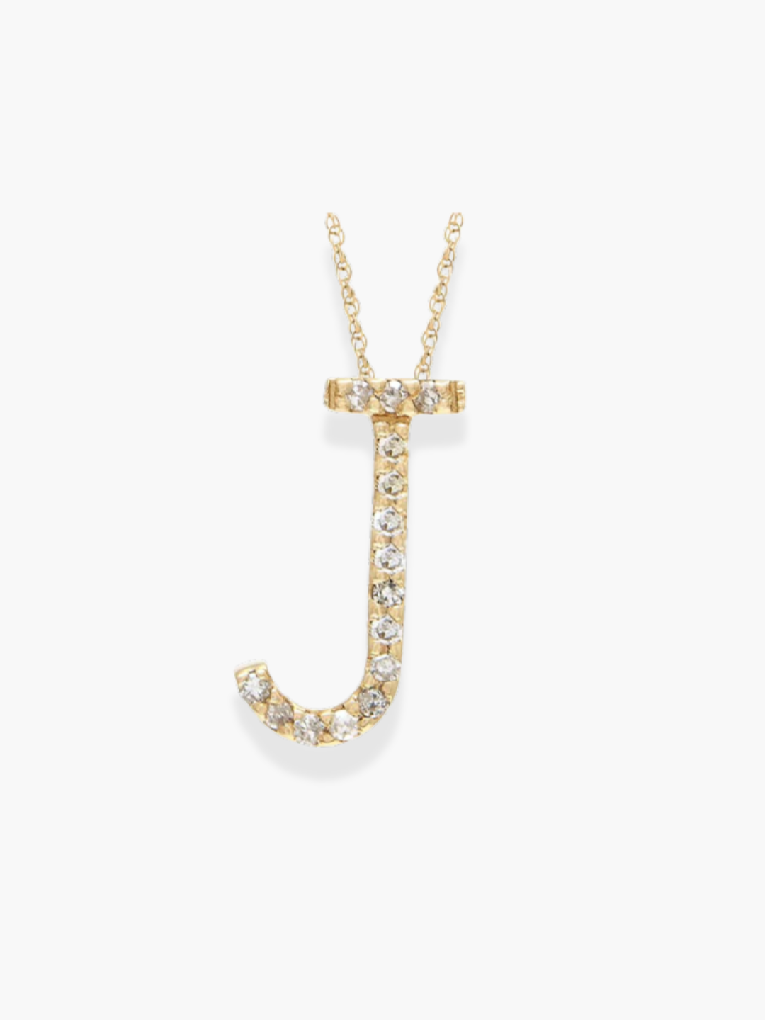 14k Yellow Gold Initial Necklace