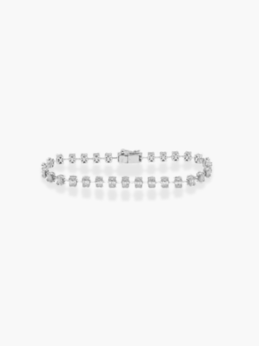 18K Diamond Rectangular Shaped Illusion Diamond Bracelet