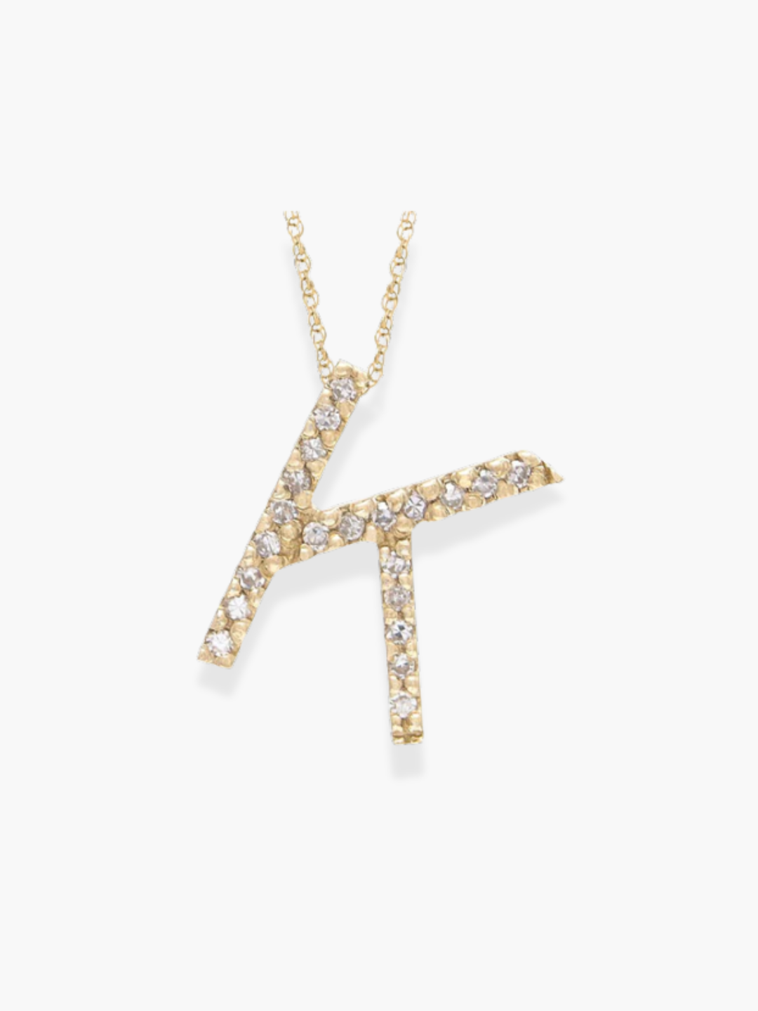 14k Yellow Gold Initial Necklace