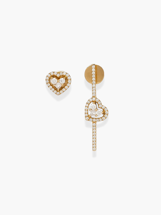 18k rose gold diamond earrings