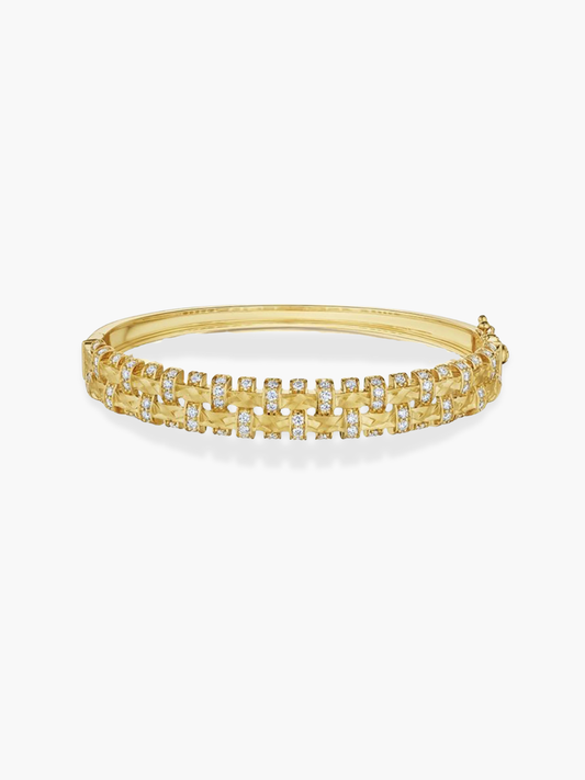 18K Yellow Gold Diamond Bangle
