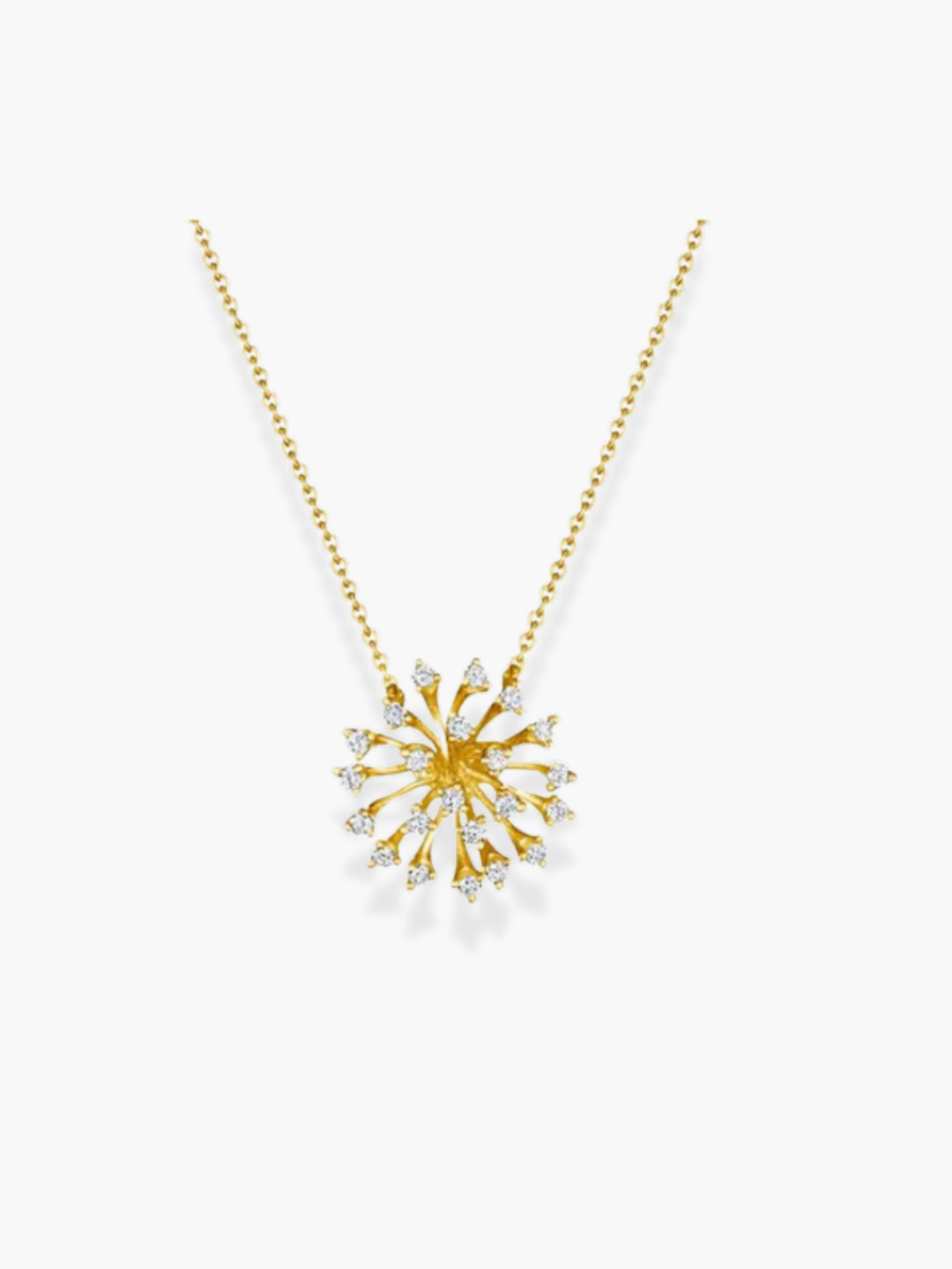 18K Yellow Gold Luminus Diamond Necklace