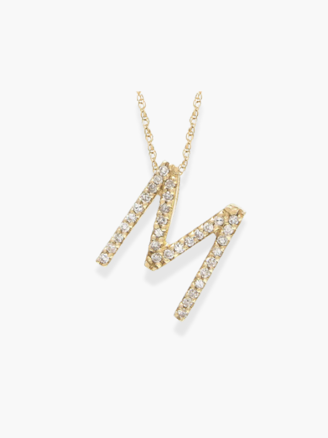 14k Yellow Gold Initial Necklace
