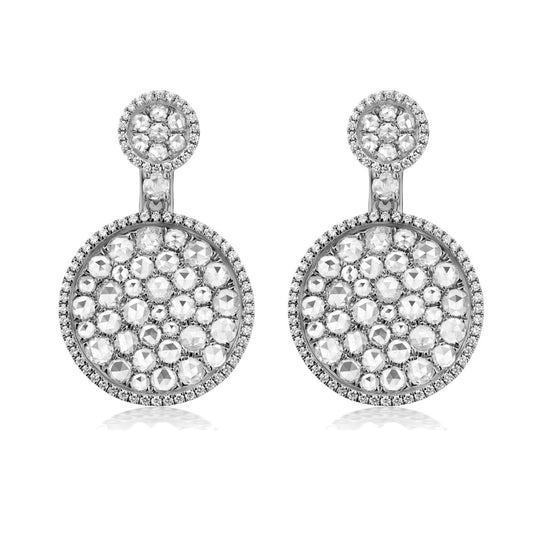 18k White Gold Diamond Earrings