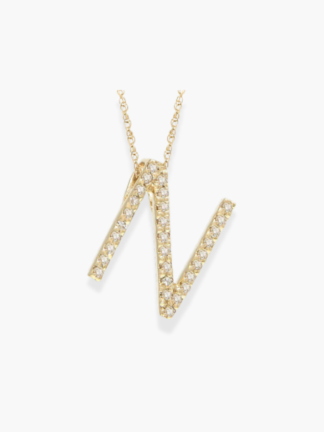 14k Yellow Gold Initial Necklace