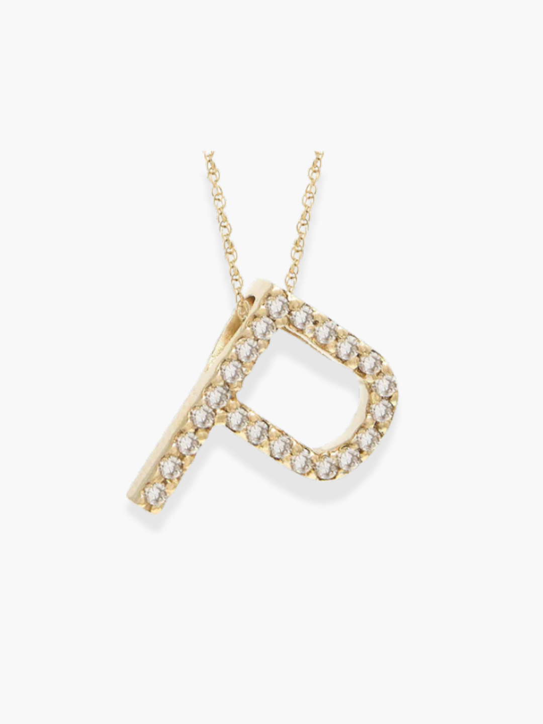 14k Yellow Gold Initial Necklace