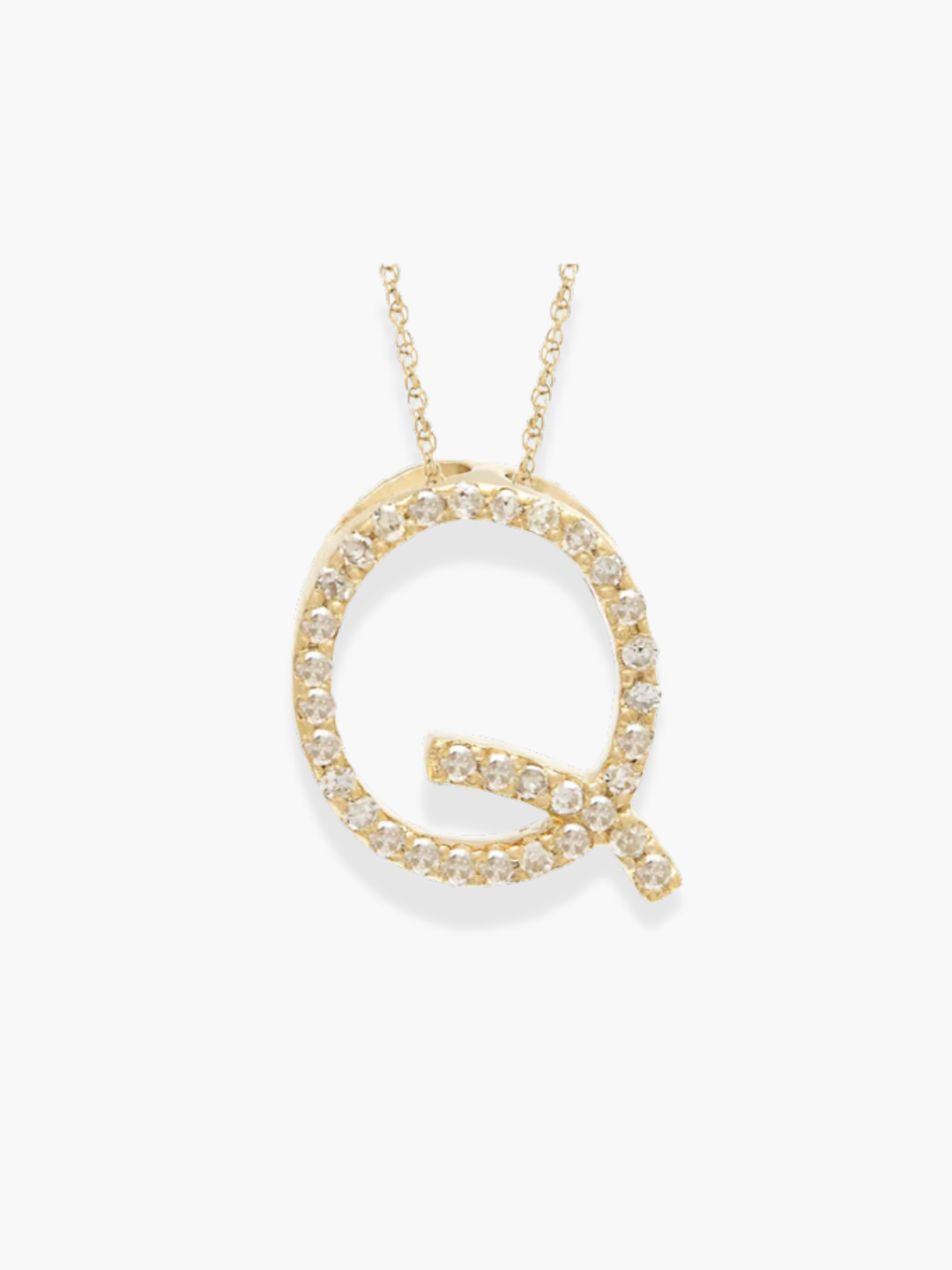 14k Yellow Gold Initial Necklace
