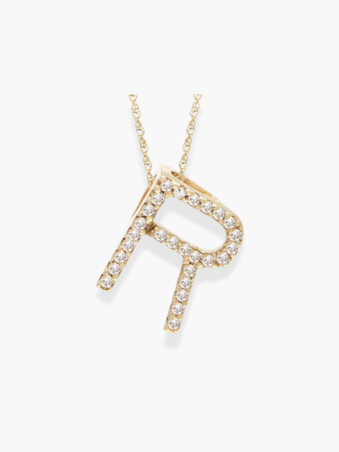 14k Yellow Gold Initial Necklace