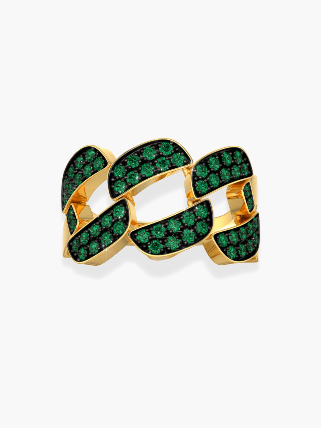 18K Yellow Gold Emerald Ring