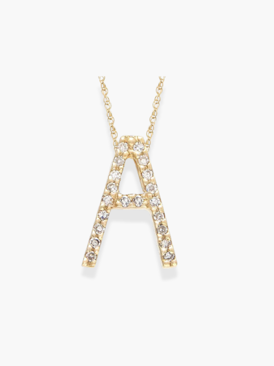 14k Yellow Gold Initial Necklace