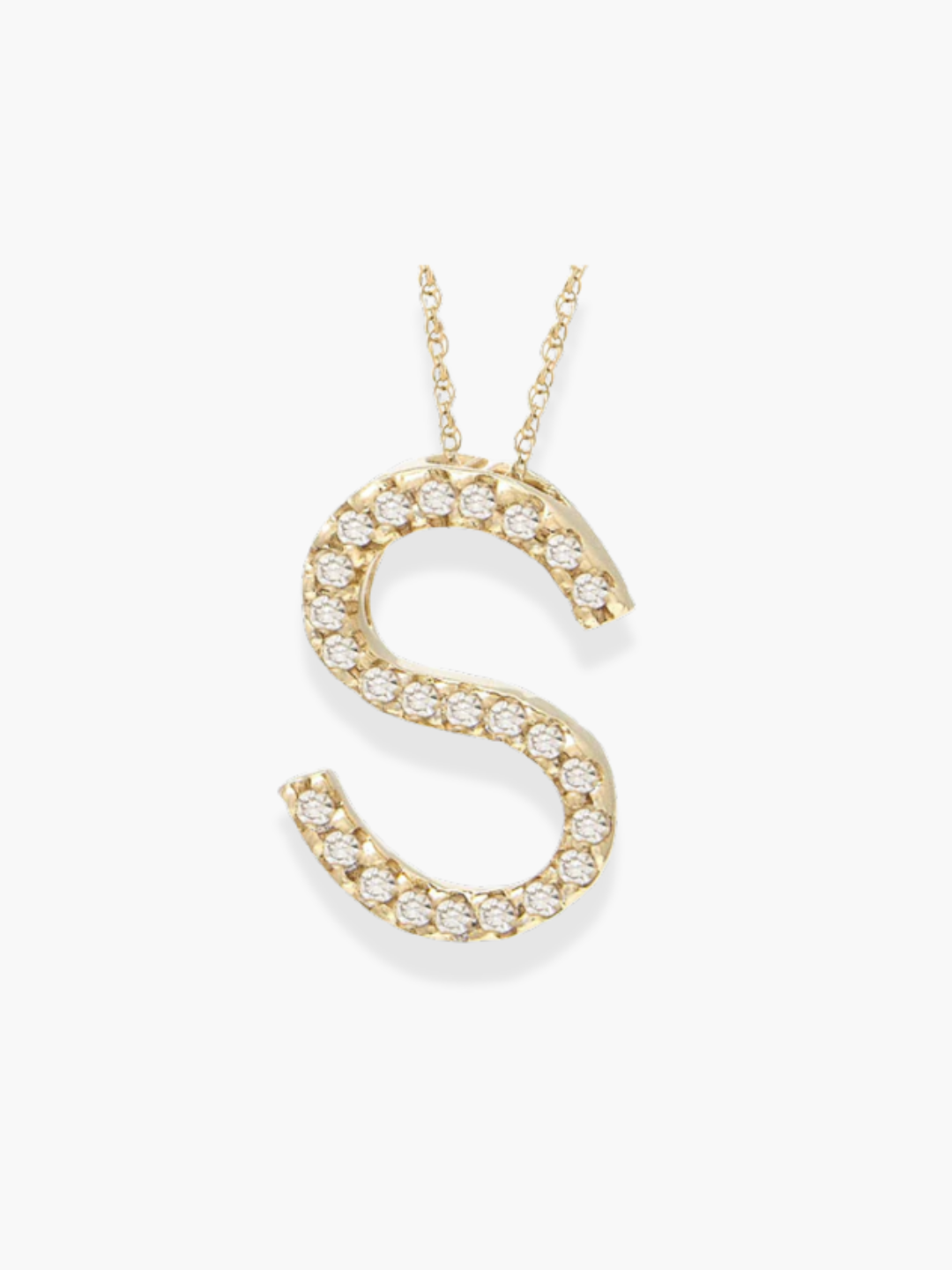 14k Yellow Gold Initial Necklace