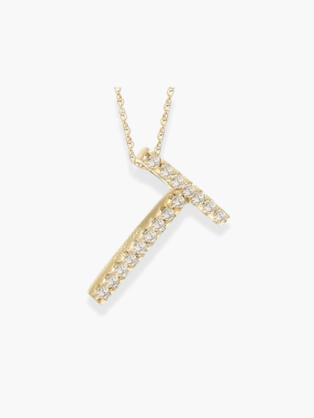 14k Yellow Gold Initial Necklace