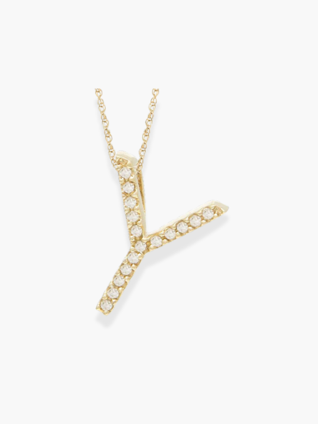 14k Yellow Gold Initial Necklace