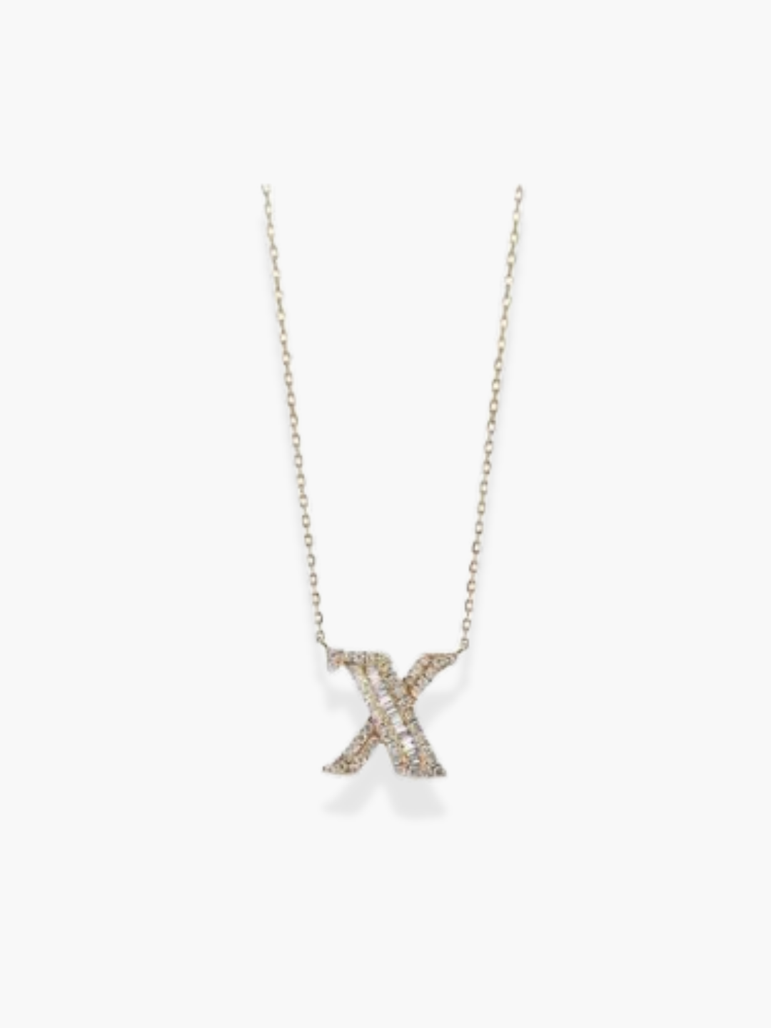 18k Yellow Gold Initial Necklace