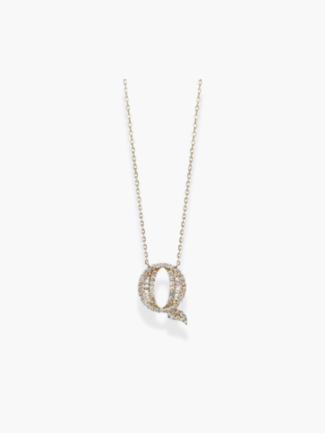 18k Yellow Gold Initial Necklace