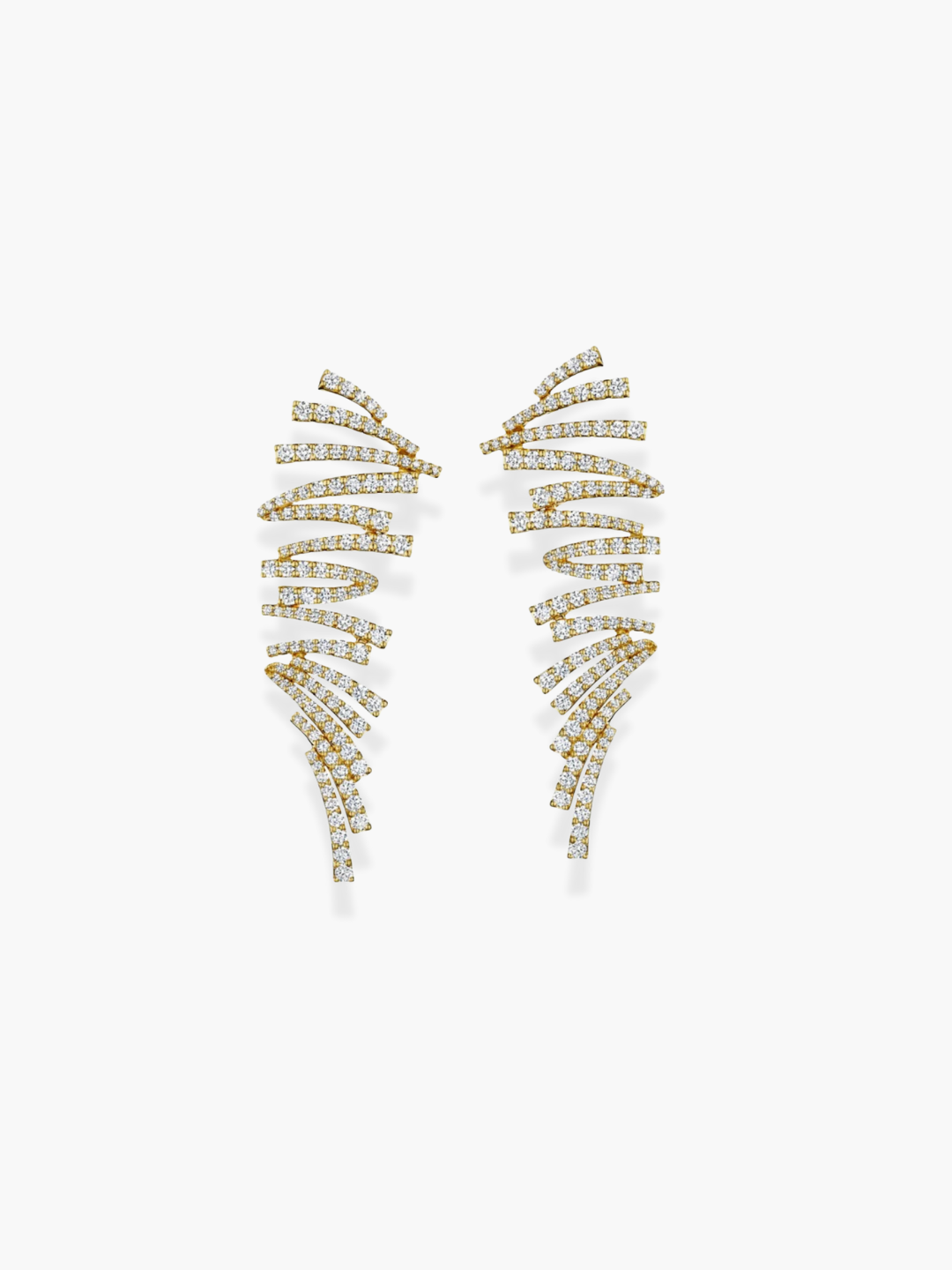 18k Yellow Gold High End Collection Diamond Zig Zag