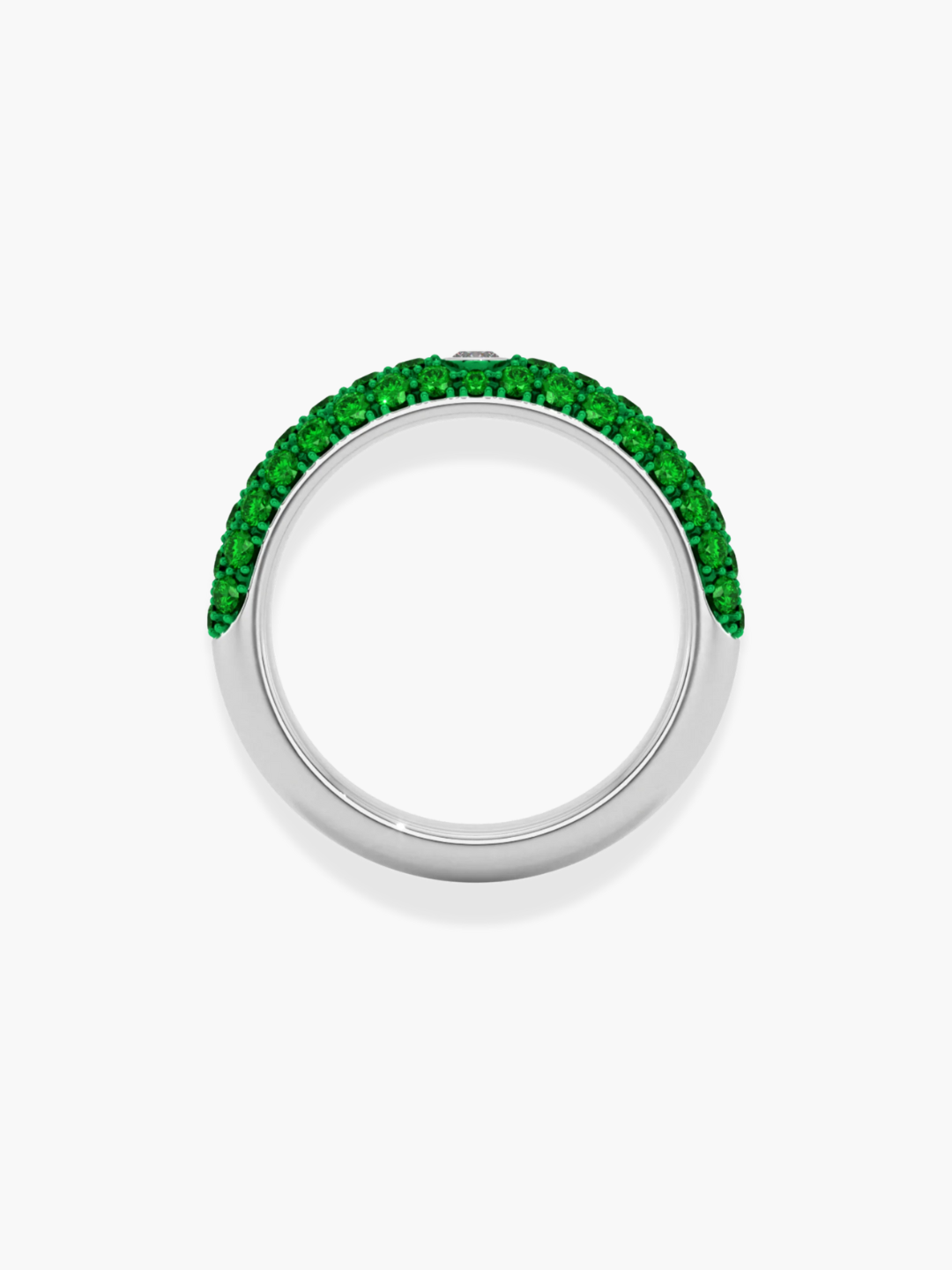18K Yellow Gold Diamond and Tsavorite Ring