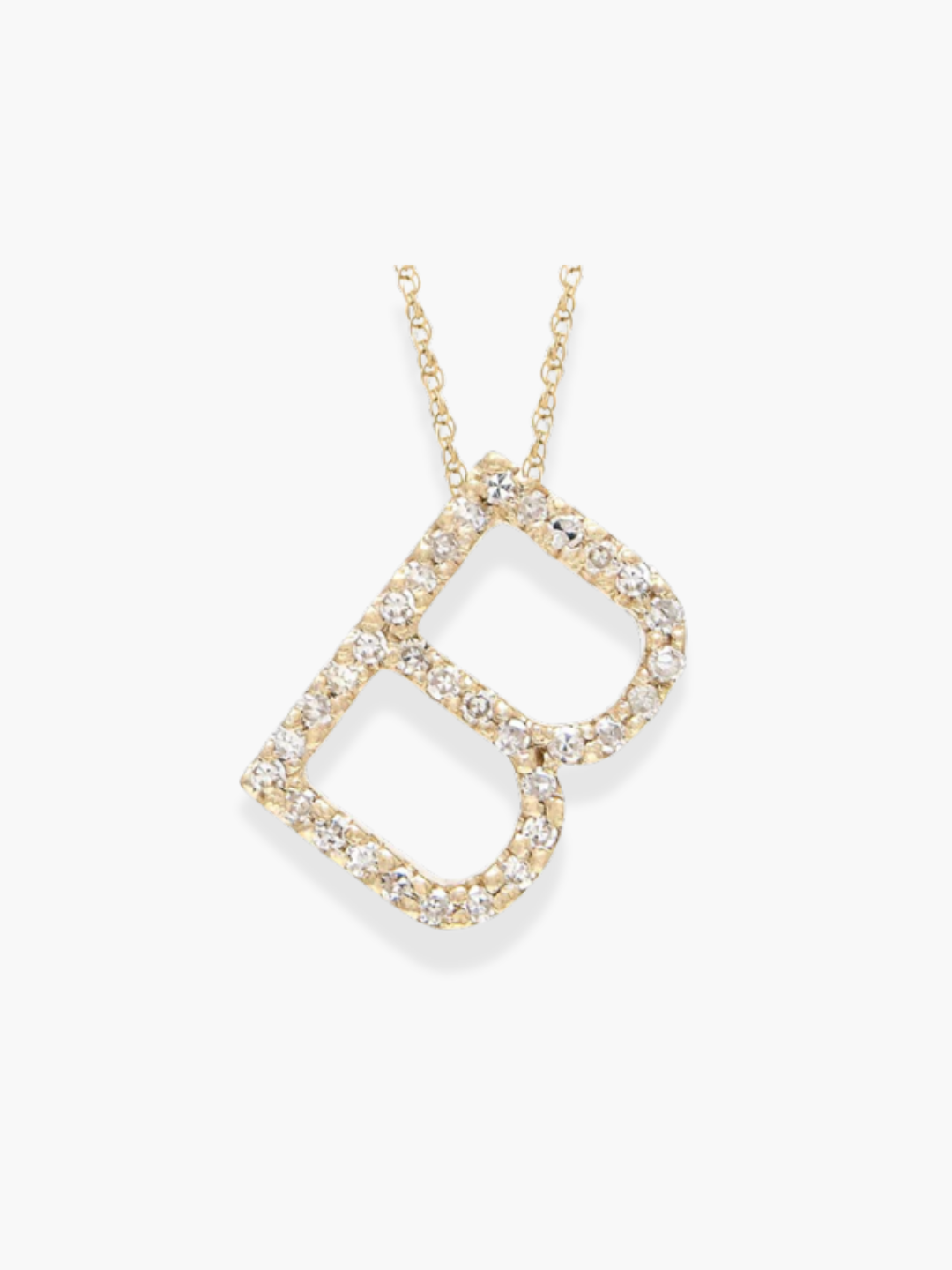 14k Yellow Gold Initial Necklace