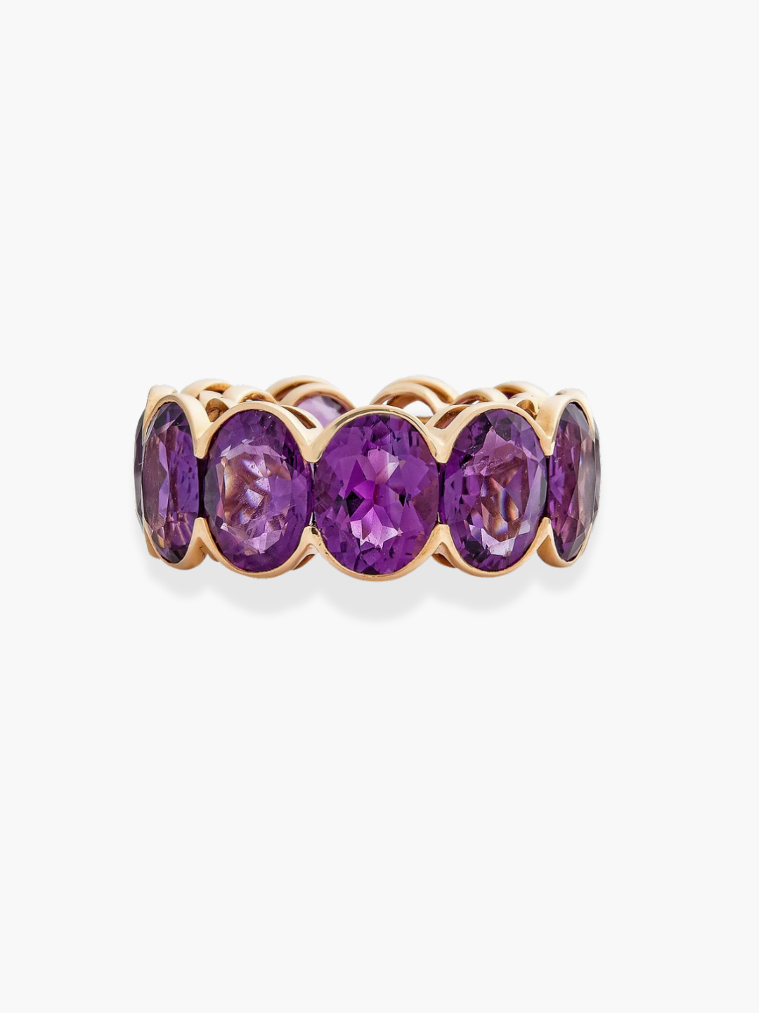 18k Rose Gold and Oval Purple Amethyst Piranesi Ring