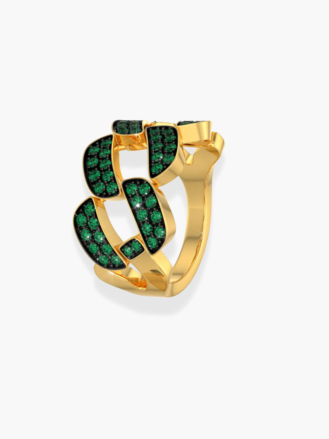 18K Yellow Gold Emerald Ring