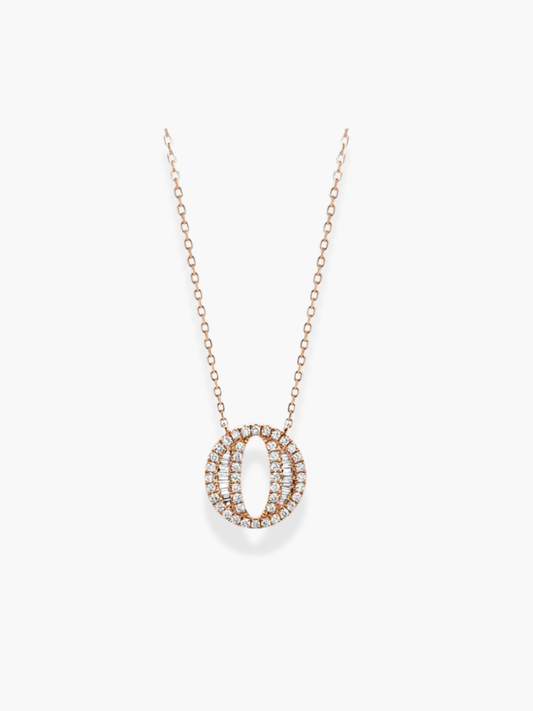 18k Rose Gold Initial Necklace