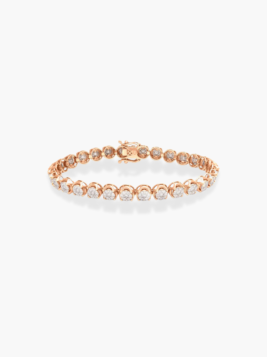 18k Rose Gold Flower Bracelet