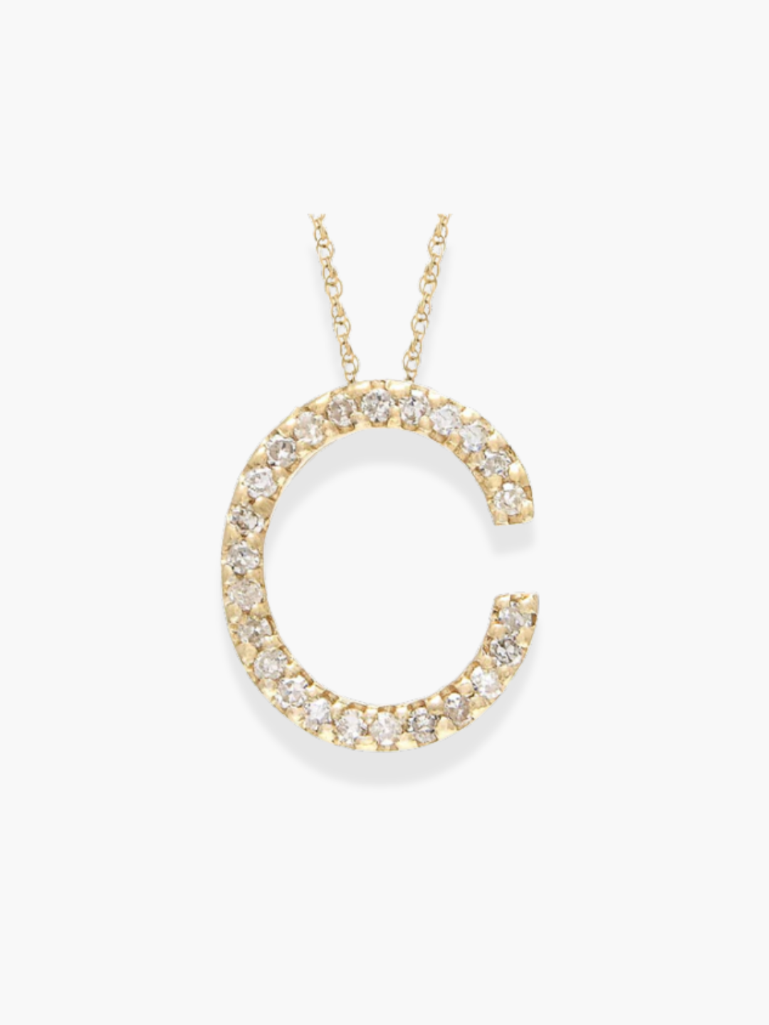 14k Yellow Gold Initial Necklace