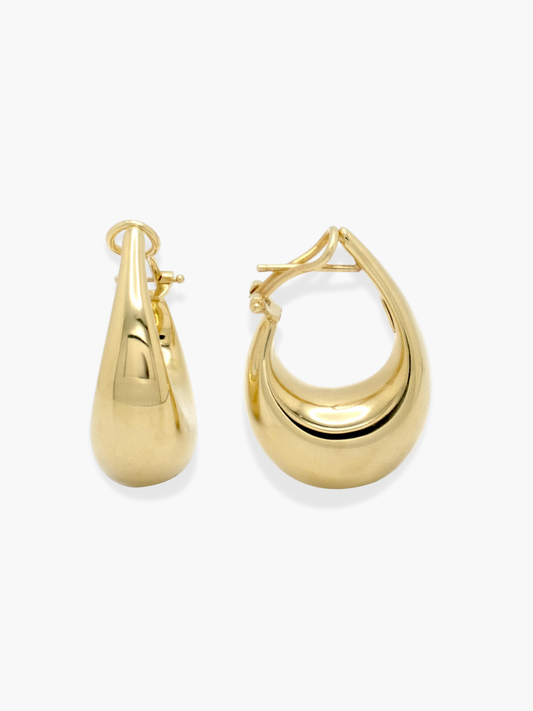 18K YELLOW GOLD HOOPS