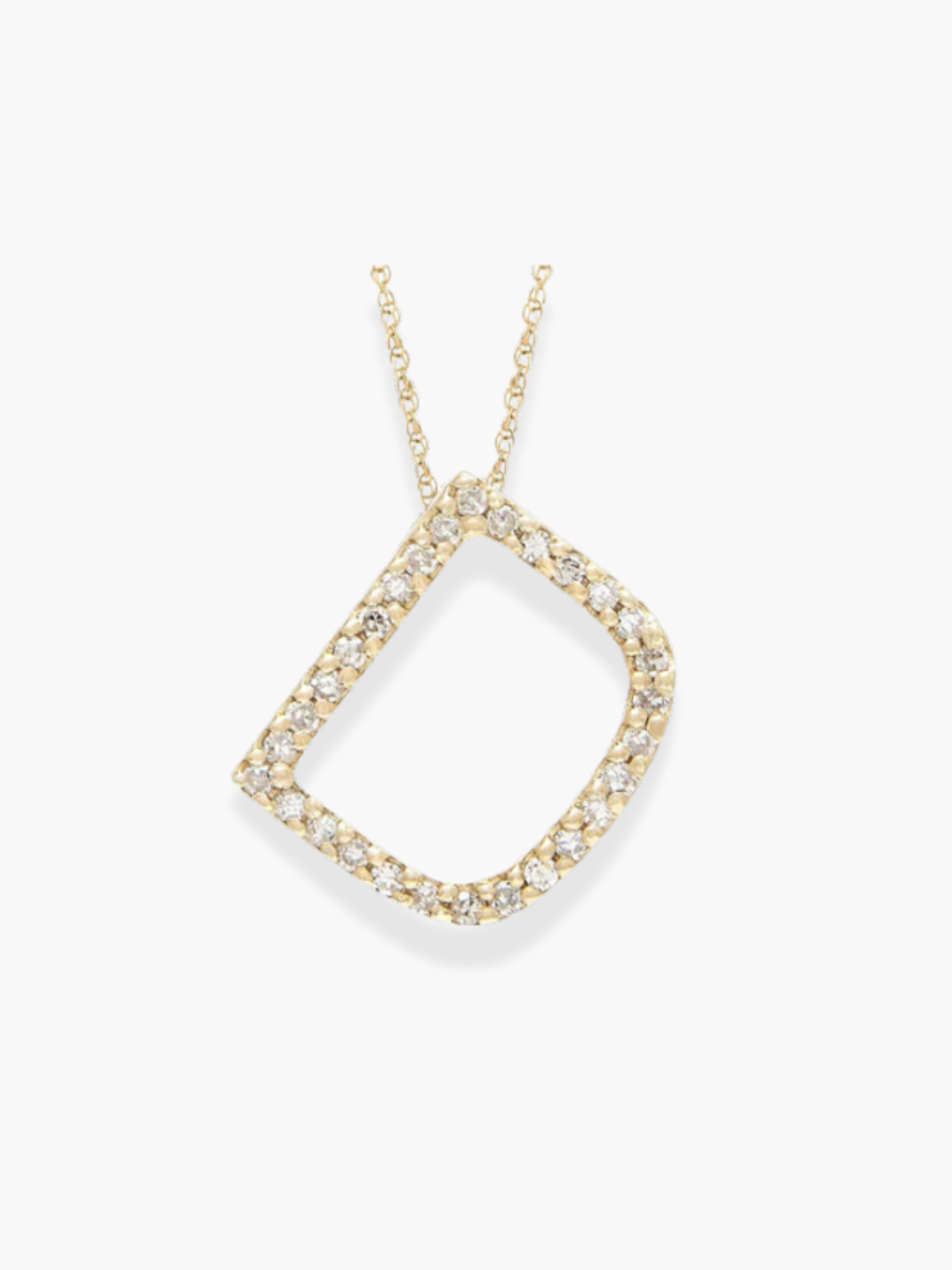 14k Yellow Gold Initial Necklace