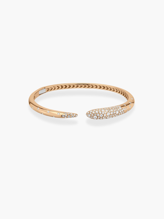 18k Rose Gold Diamond Bangle
